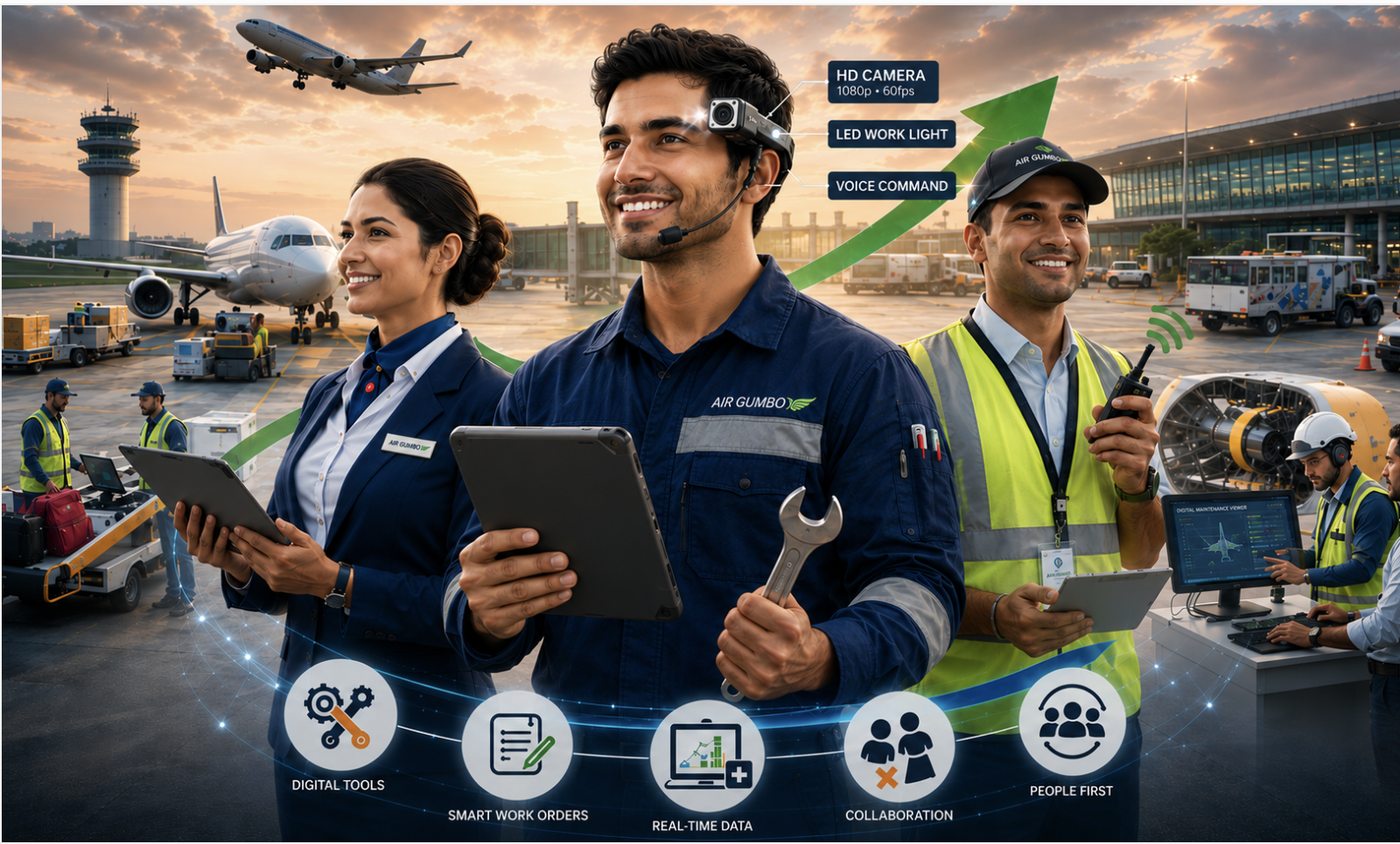 Air Gumbo airline career functions across operations, maintenance, and customer service