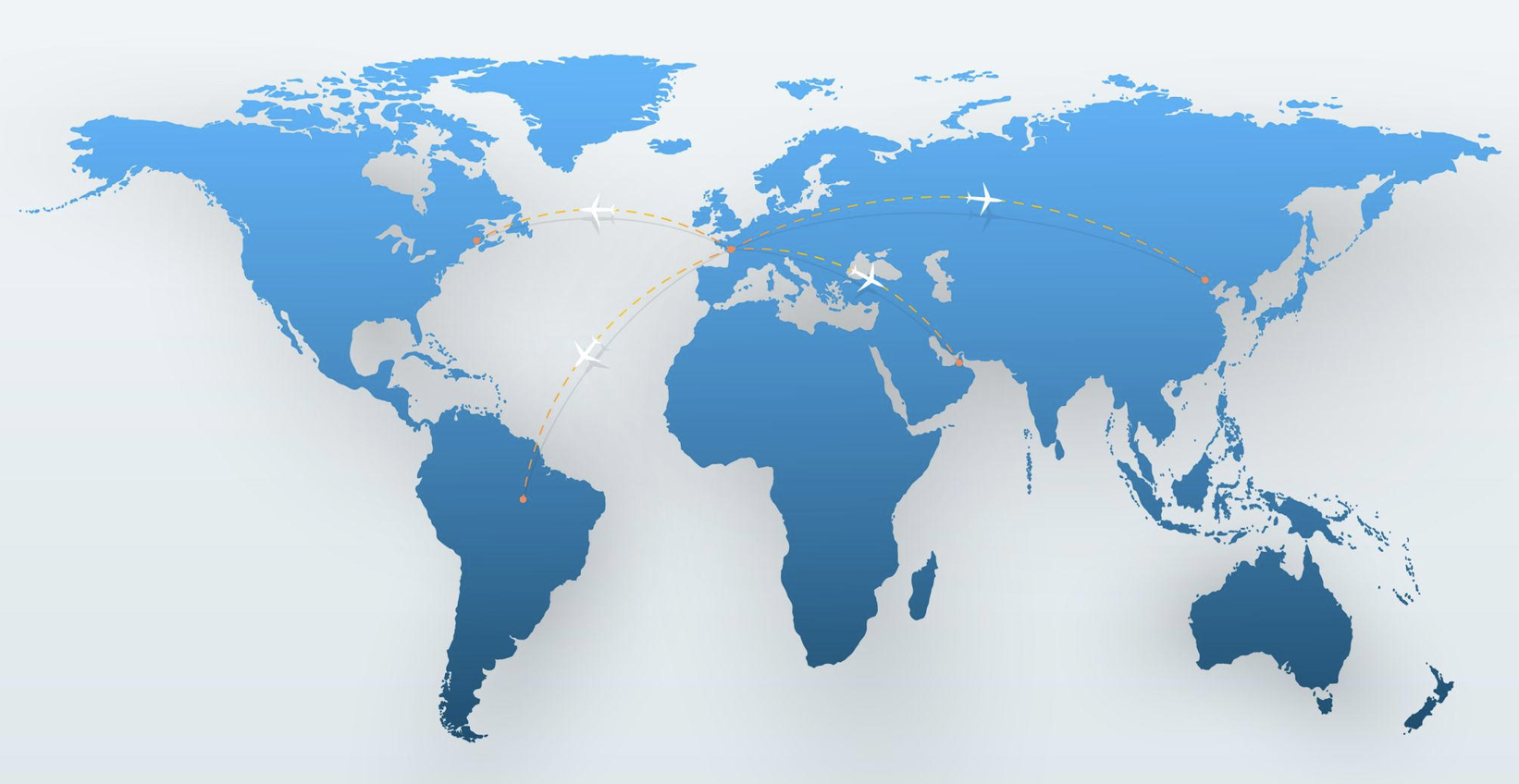 Air Gumbo scope of service world map